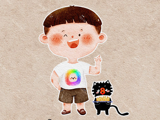 一组儿插风格的人物、头像插画练习
