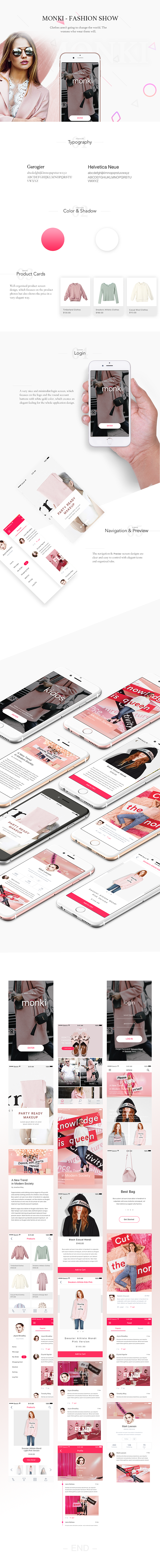 MONKI－时装购物APP（图ZNzA5NDg1MDQ=） - APP界面 - 站酷设计师UI小木马原创素材 - 站酷ZCOOL