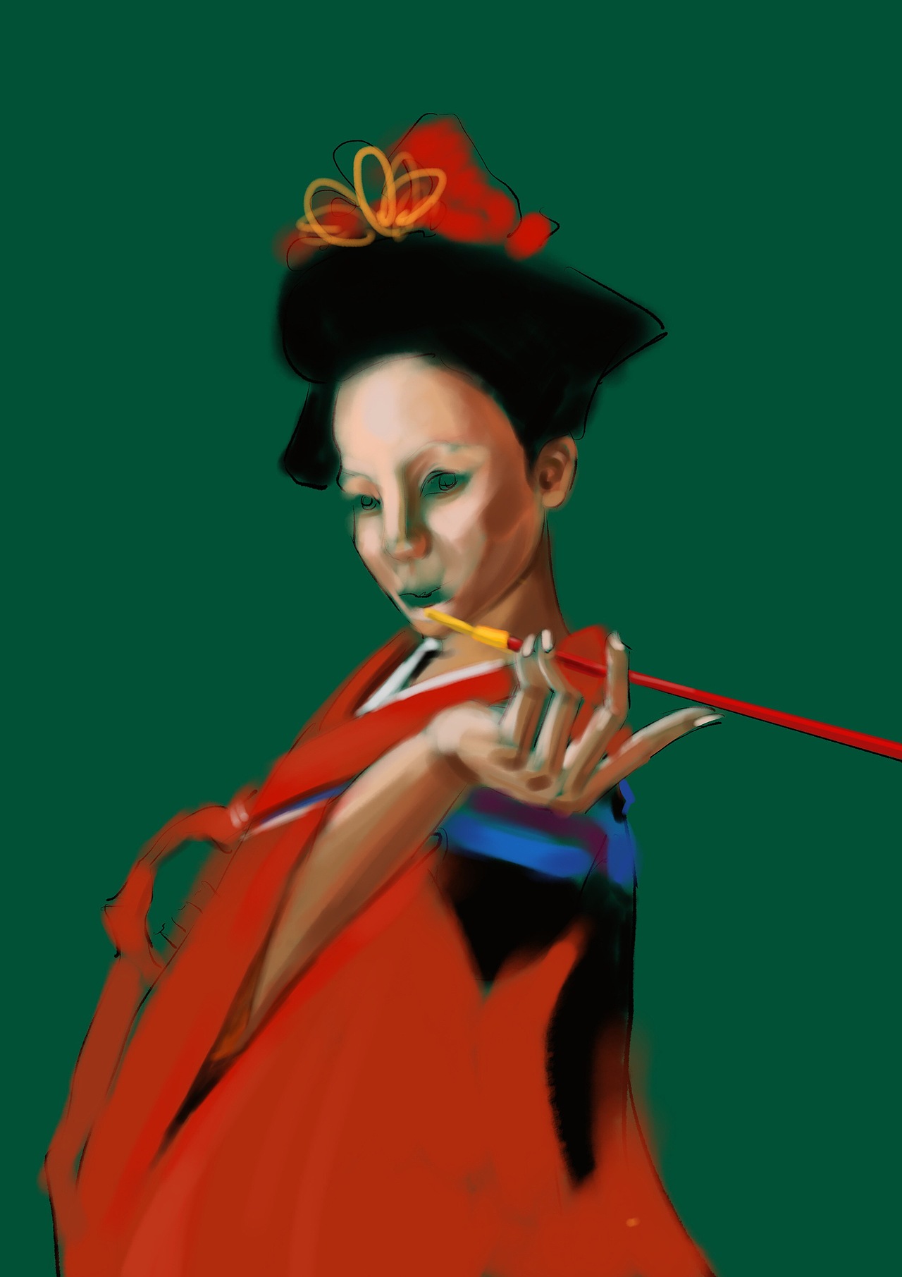 恶女花魁（图ZODQwODE5MDg=） - 创作习作 - 站酷设计师一亅一丁原创素材 - 站酷ZCOOL