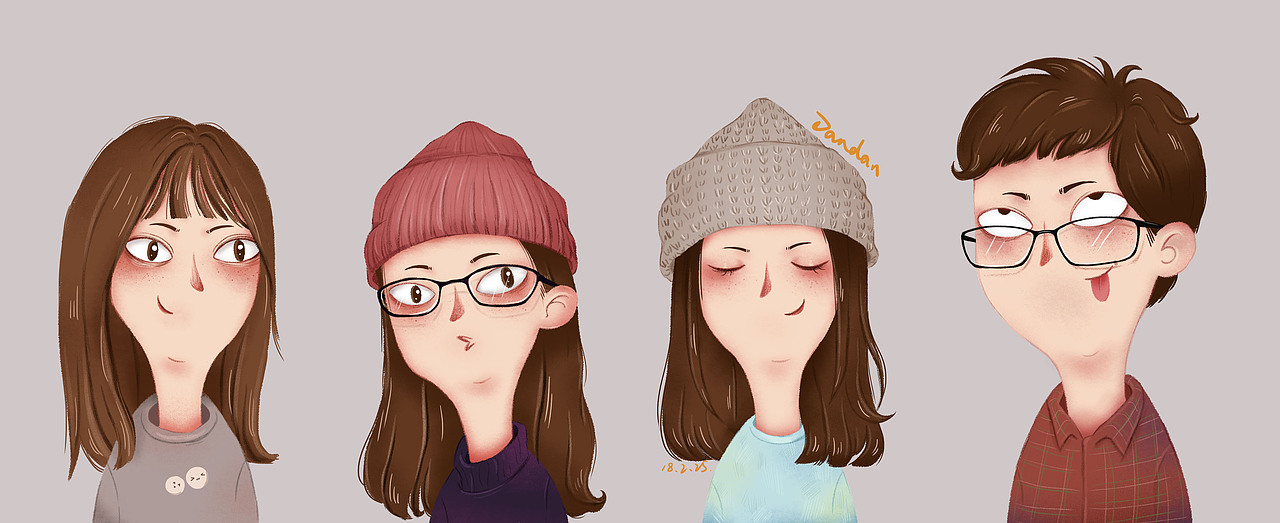 我和我的朋友们绘画过程|插画|概念设定|立早lizao_原创作品-站酷