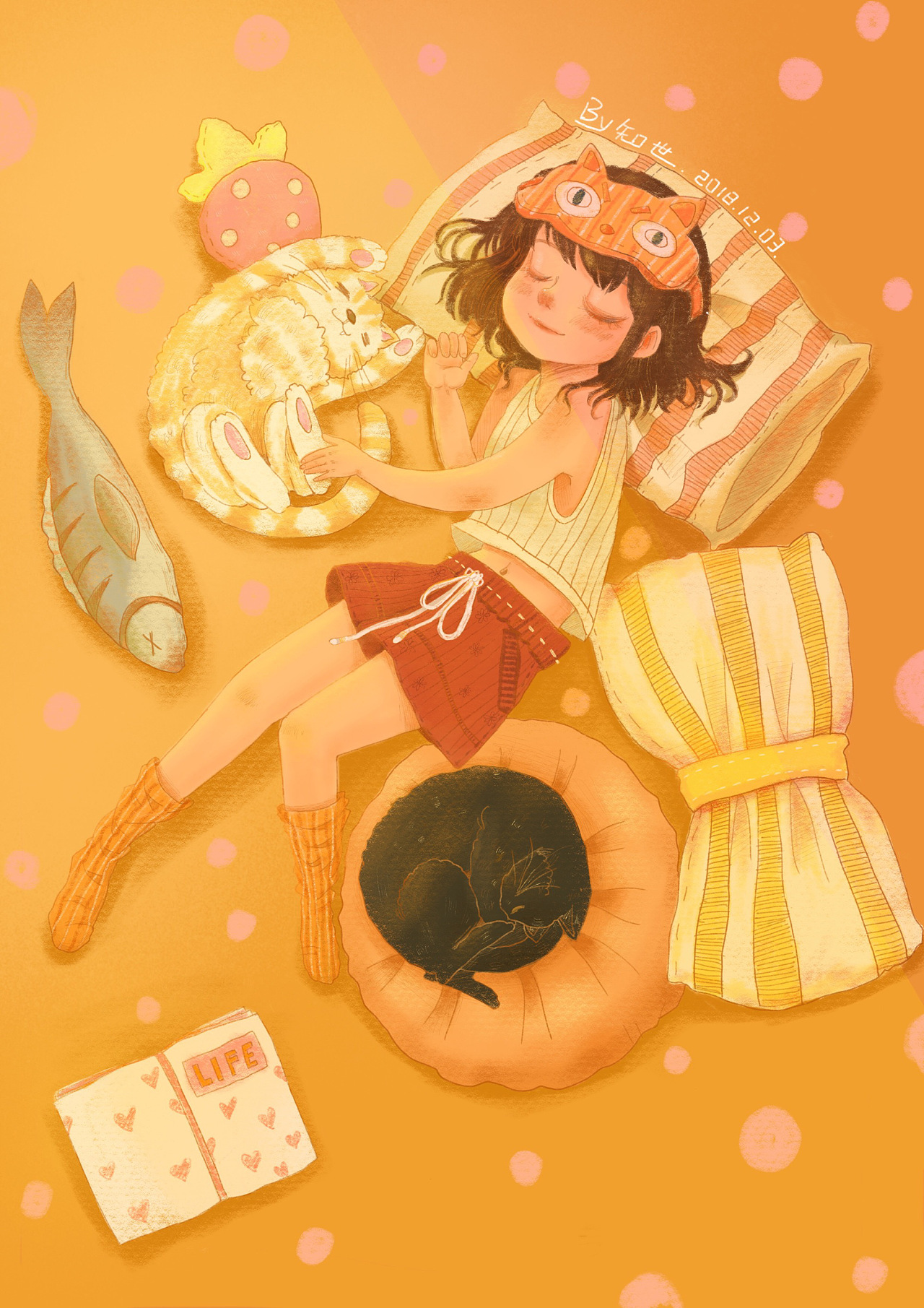 儿插-午睡|插画|儿童插画|一这里有块知世一 - 原创作品 - 站酷