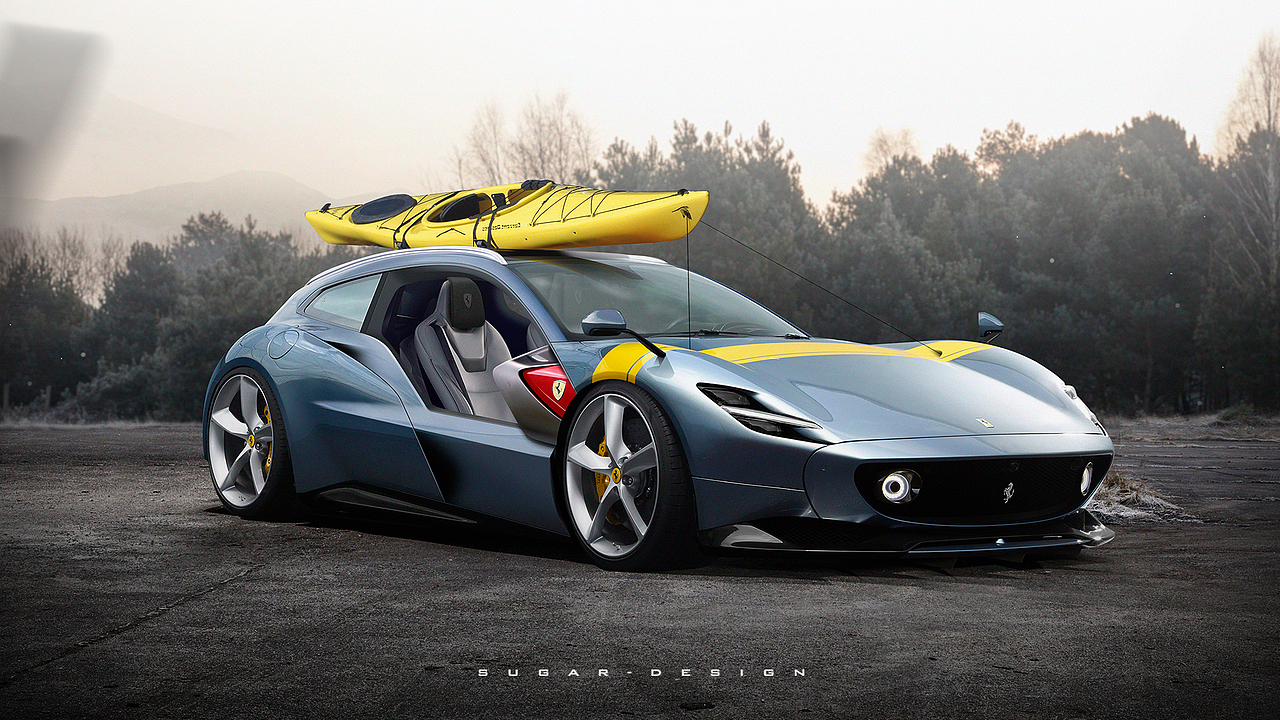 法拉利monza 猎装,个人非常喜欢的一张图!