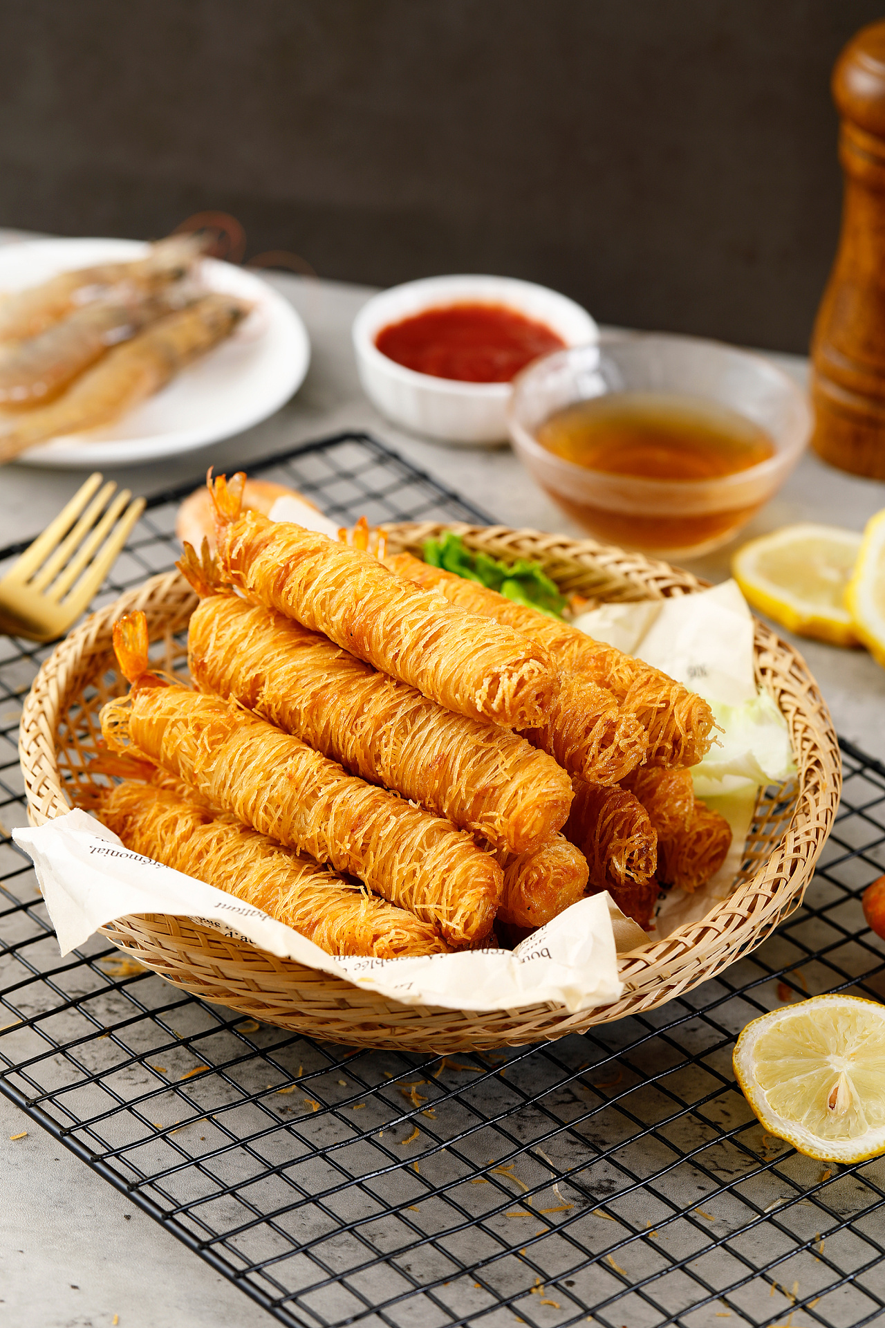 油炸超好吃的千丝万缕和虾条冻品茶点配酒休闲食品