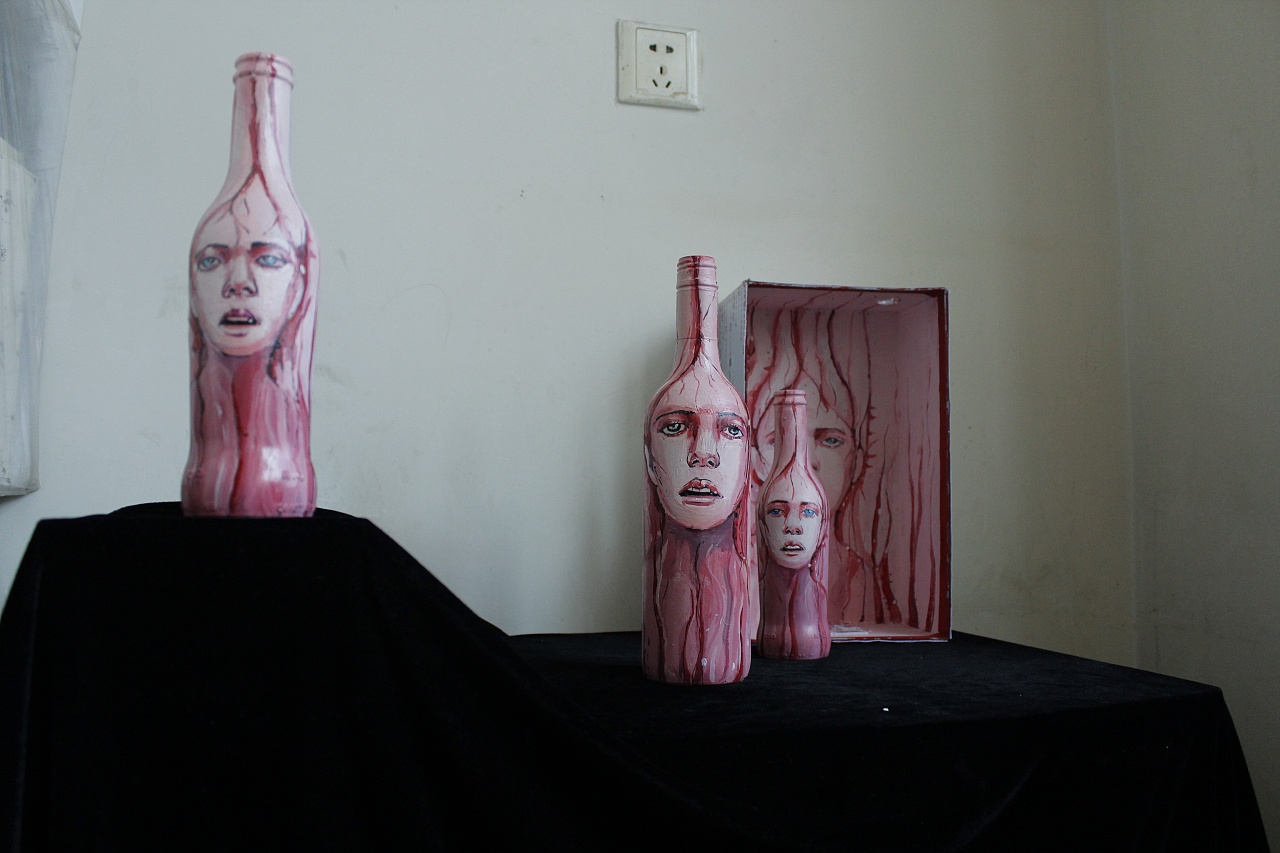 手绘瓶子|插画|艺术插画|戴颗宏逗 - 原创作品 - 站酷 (zcool)