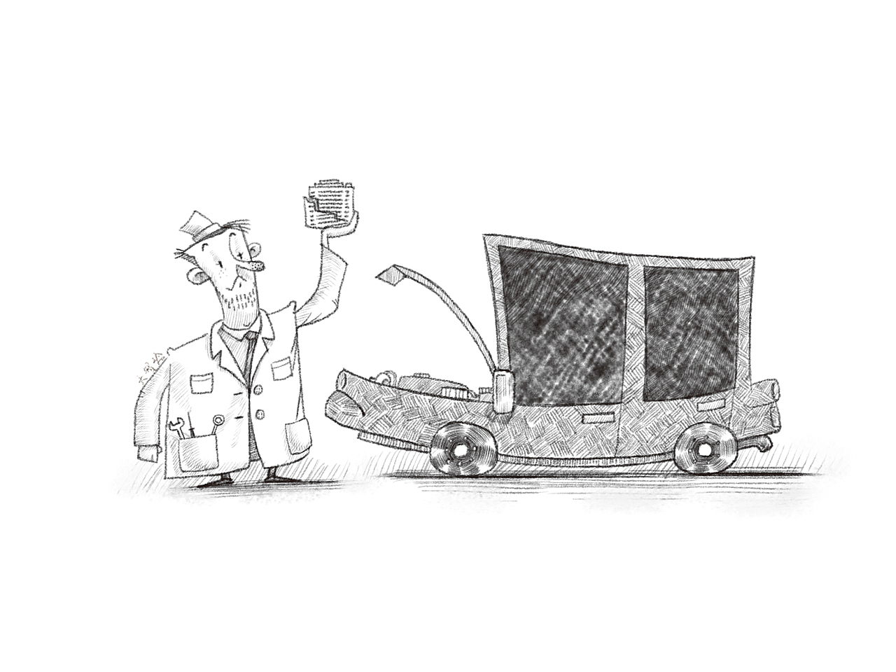 儿童插画素描作品