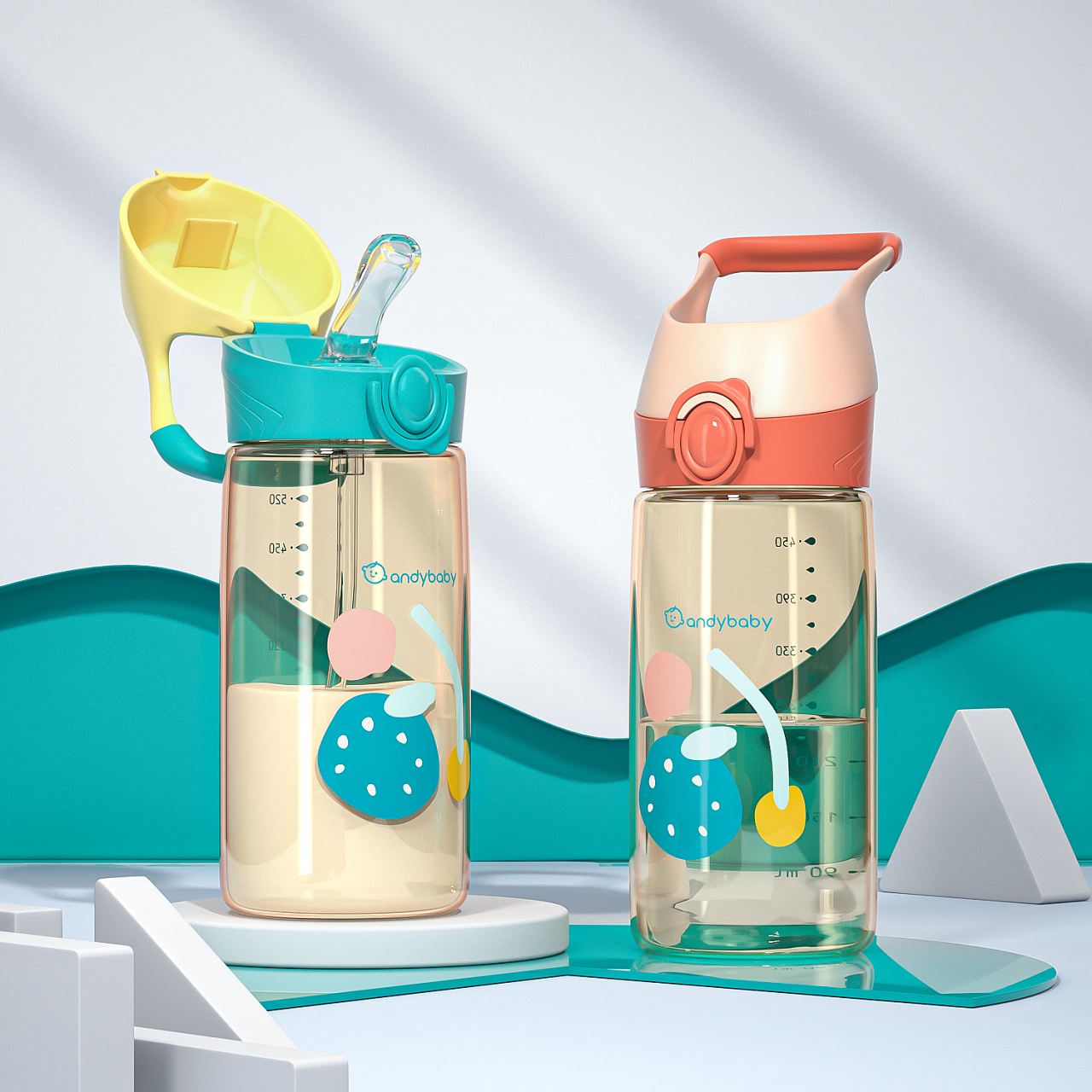 大童夏日水杯主图渲染设计