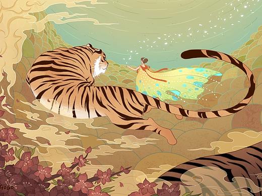 春女與虎（個人主頁-ZNTgxNTMyMzI=） - 創(chuàng)作習(xí)作 - 站酷設(shè)計師火鍋HOGO原創(chuàng)素材 - 站酷ZCOOL