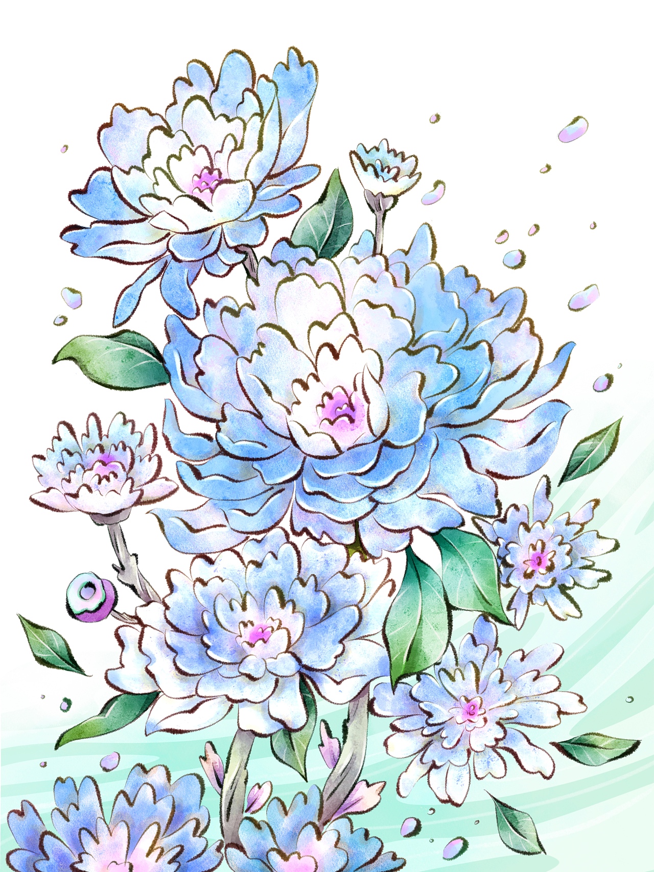 #my CLARINS 寻找天然肌# 含苞盛放（图ZMjkzMTEzNzYw） - 商业插画 - 站酷设计师Flankie原创素材 - 站酷ZCOOL