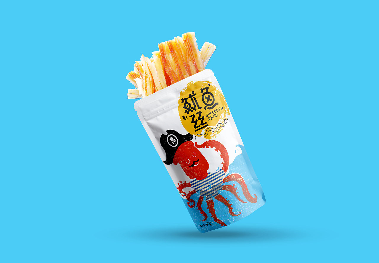 april作品「鱿鱼丝 」包装设计——吃几根,随便你