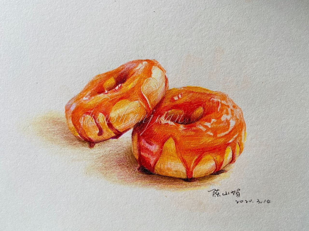 彩铅——甜甜圈