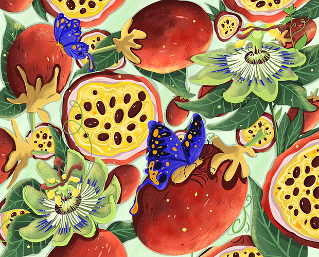 这一年的水果系列插画总结（图ZMzM2MzE0MTgw） - 创作习作 - 站酷设计师画绘本的lili原创素材 - 站酷ZCOOL