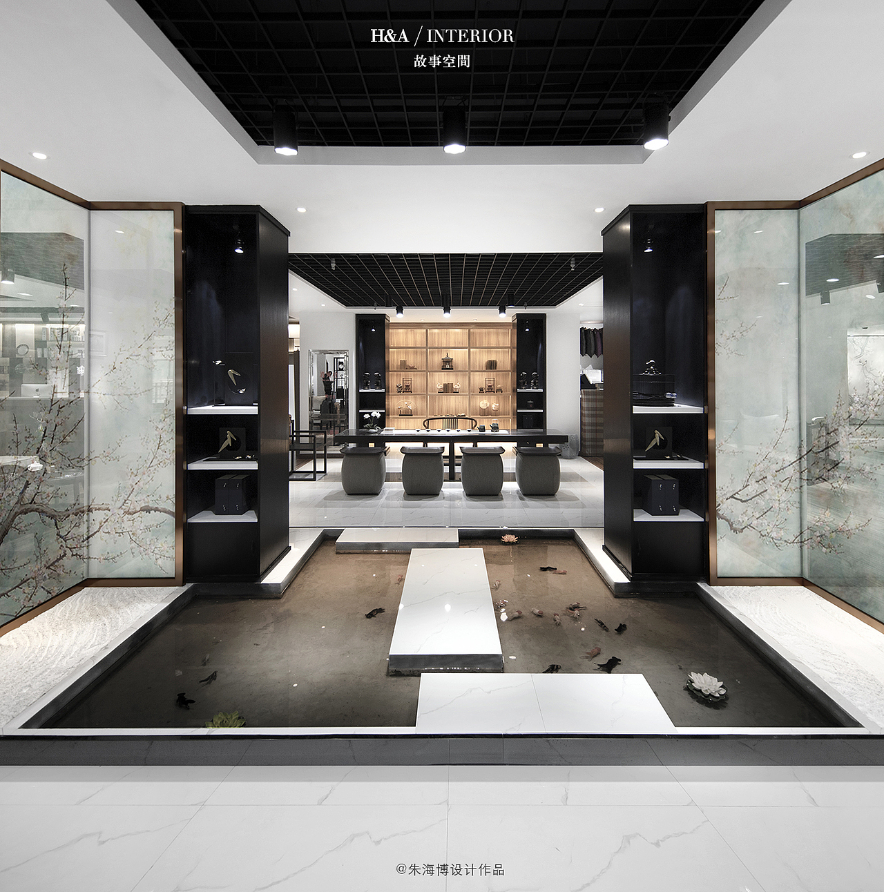 新中式展廳空間設(shè)計（圖ZMTE0OTI3ODk2） - 家裝設(shè)計 - 站酷設(shè)計師ARCHIHOPE朱海博原創(chuàng)素材 - 站酷ZCOOL