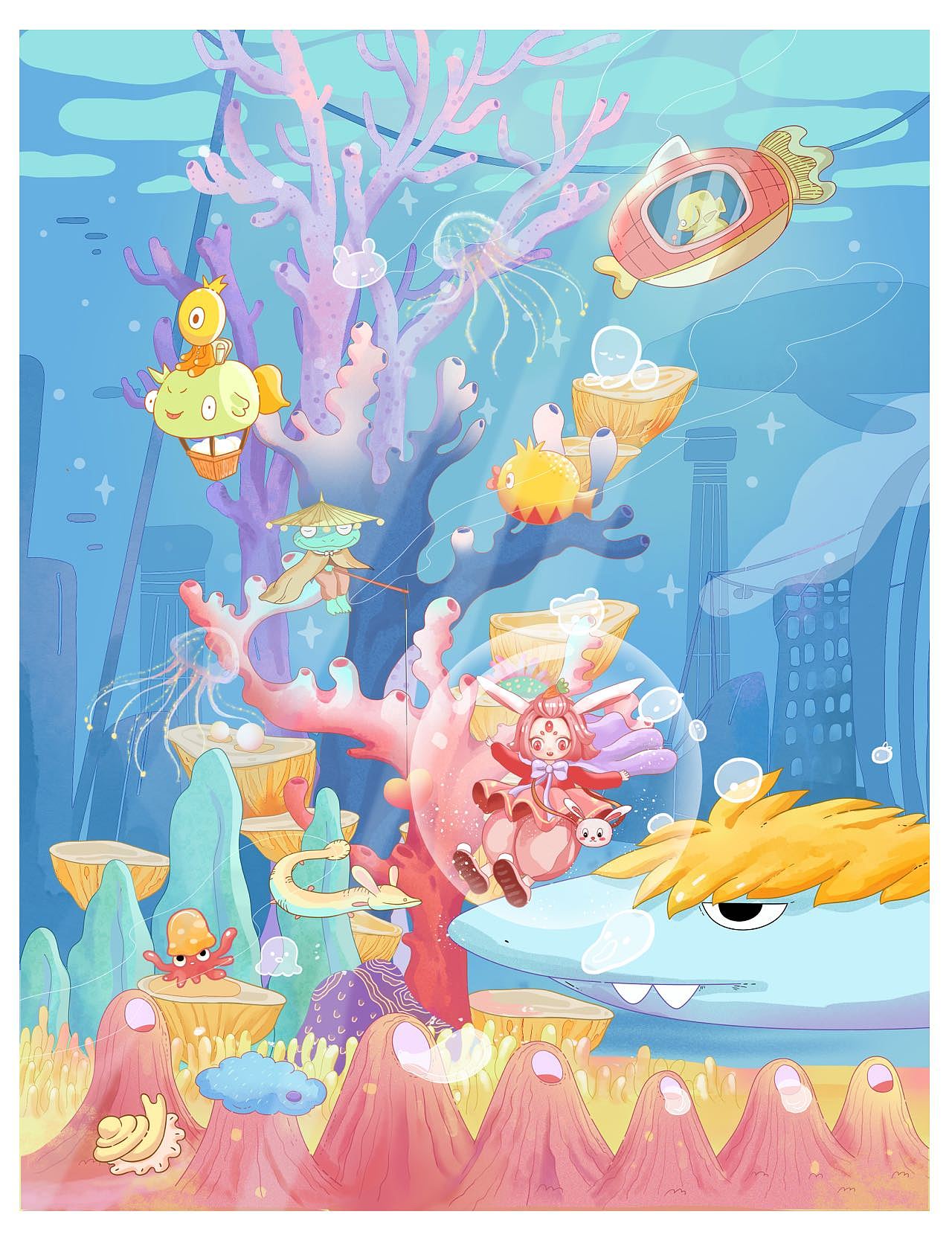 萌兔旅行（图ZMjgyMDMxNTky） - 商业插画 - 站酷设计师蛋黄小小酥原创素材 - 站酷ZCOOL