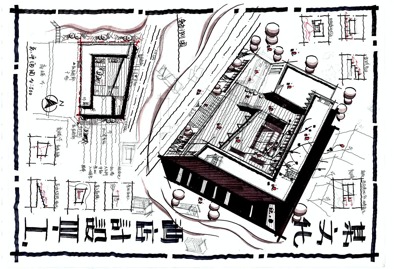 建筑快题（图ZMjc5MDU2MTQ4） - 建筑设计 - 站酷设计师大禹手绘00学长原创素材 - 站酷ZCOOL