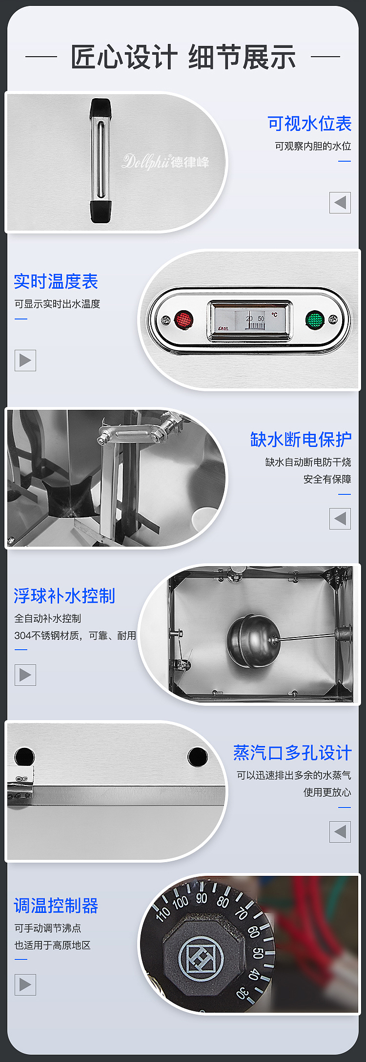 淘宝、天猫、京东商用经典开水器详情页