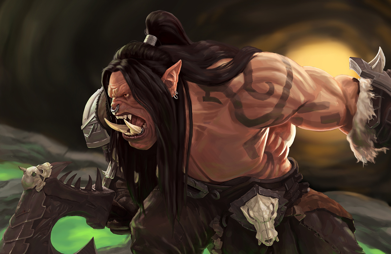 临摹兽人自加冷暖变化和场景