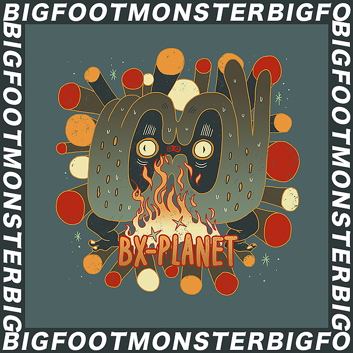 【BIG FOOT MONSTER】我所构思的LOGO像一个拥有大脚的怪物喜欢围绕篝火跳舞