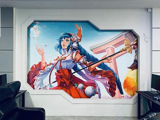 网吧彩绘 手绘 3D