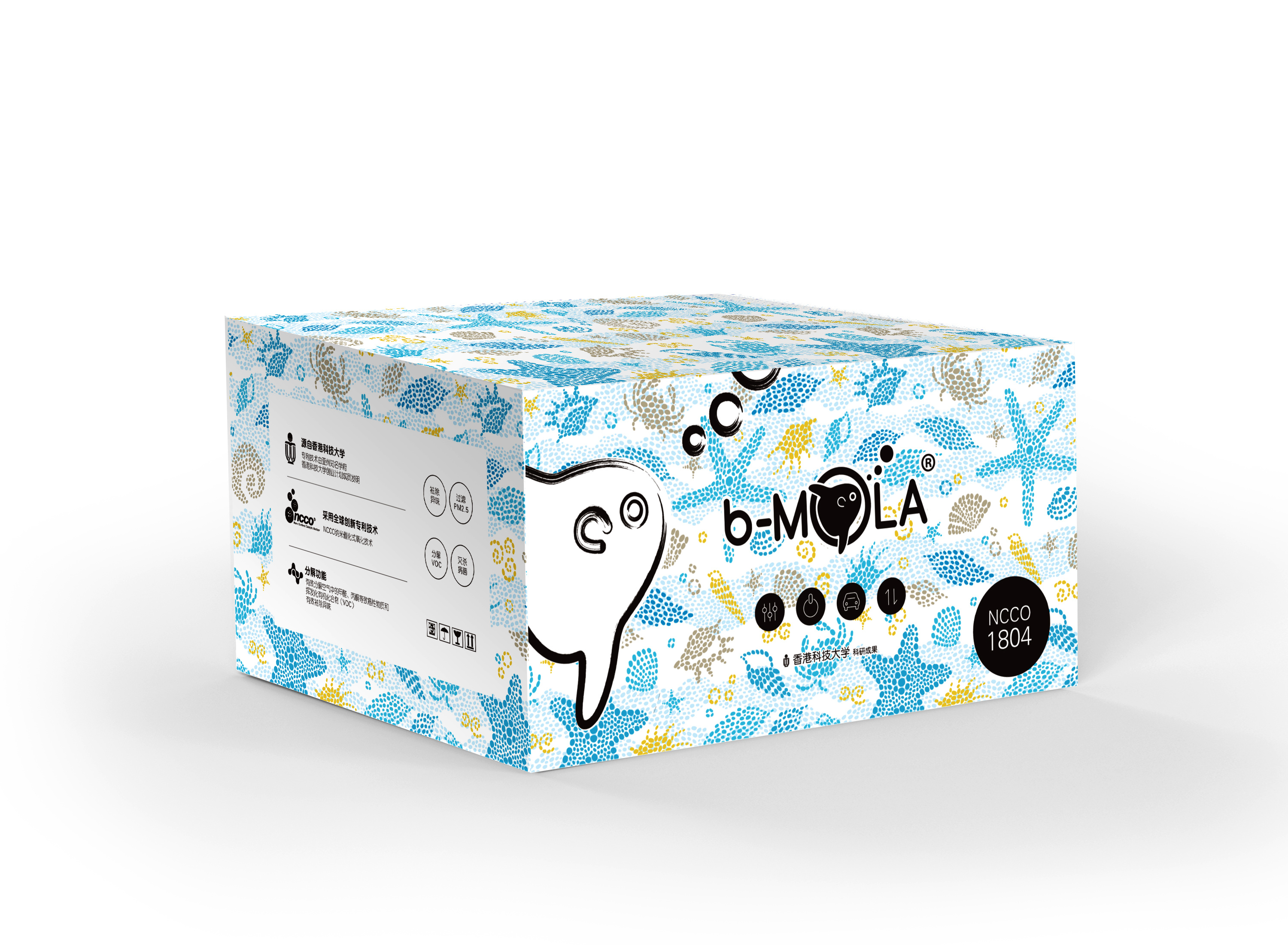 波普风格与中式风格相结合的净化器包装设计