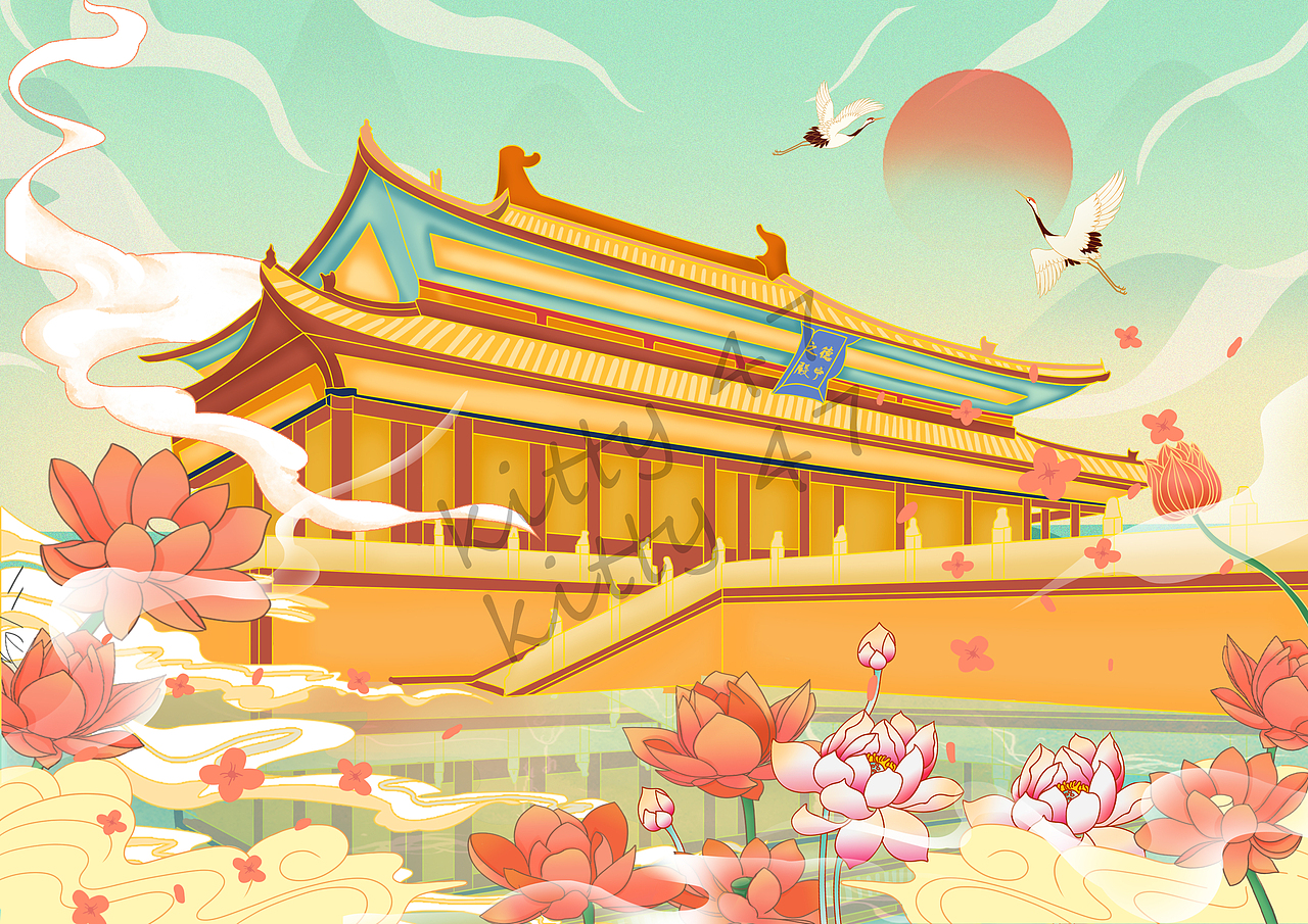 国风（图ZMjgzMjU3NTY0） - 商业插画 - 站酷设计师Kitty47原创素材 - 站酷ZCOOL
