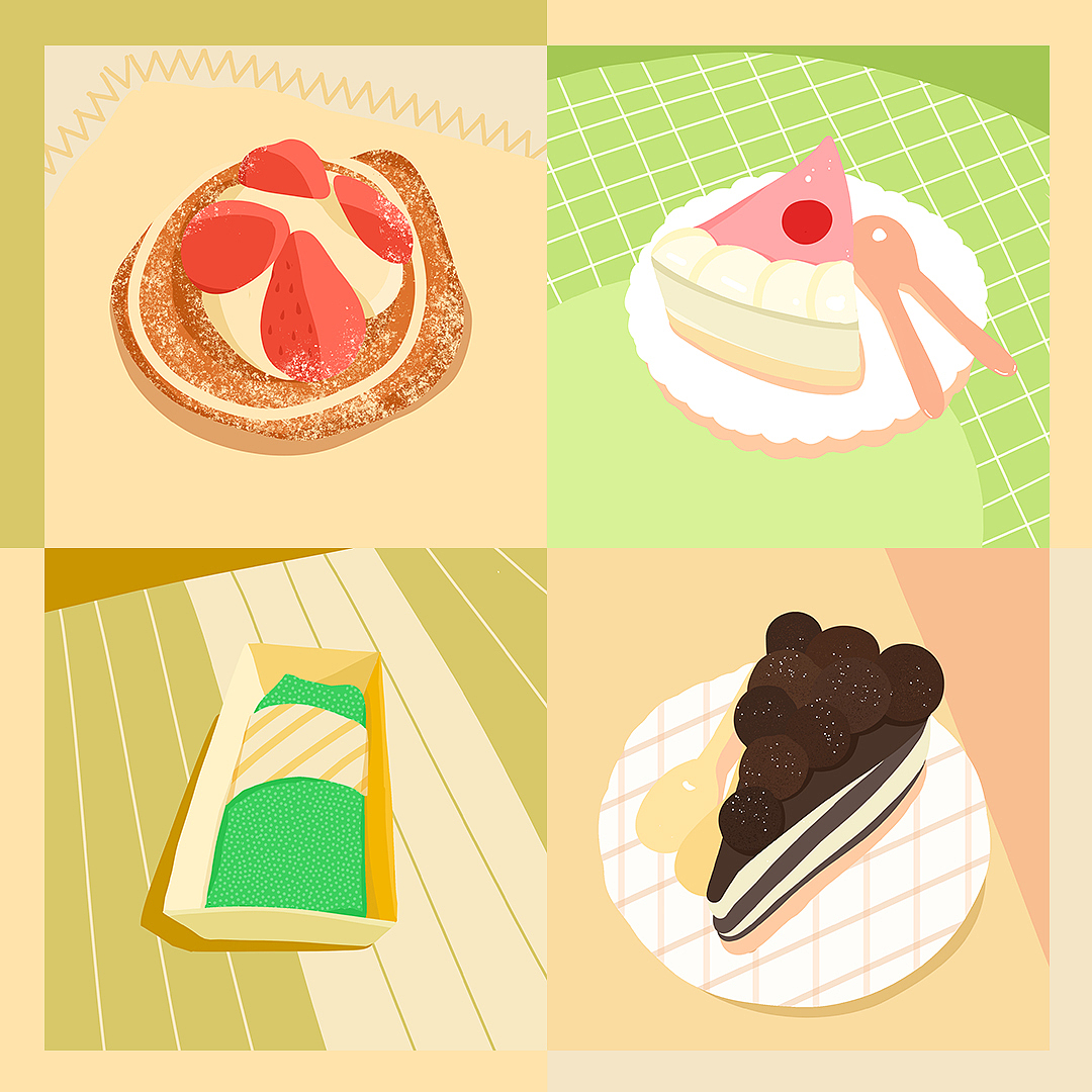 插画｜小蛋糕（图ZMzM0ODEyODYw） - 商业插画 - 站酷设计师崩崩呀原创素材 - 站酷ZCOOL