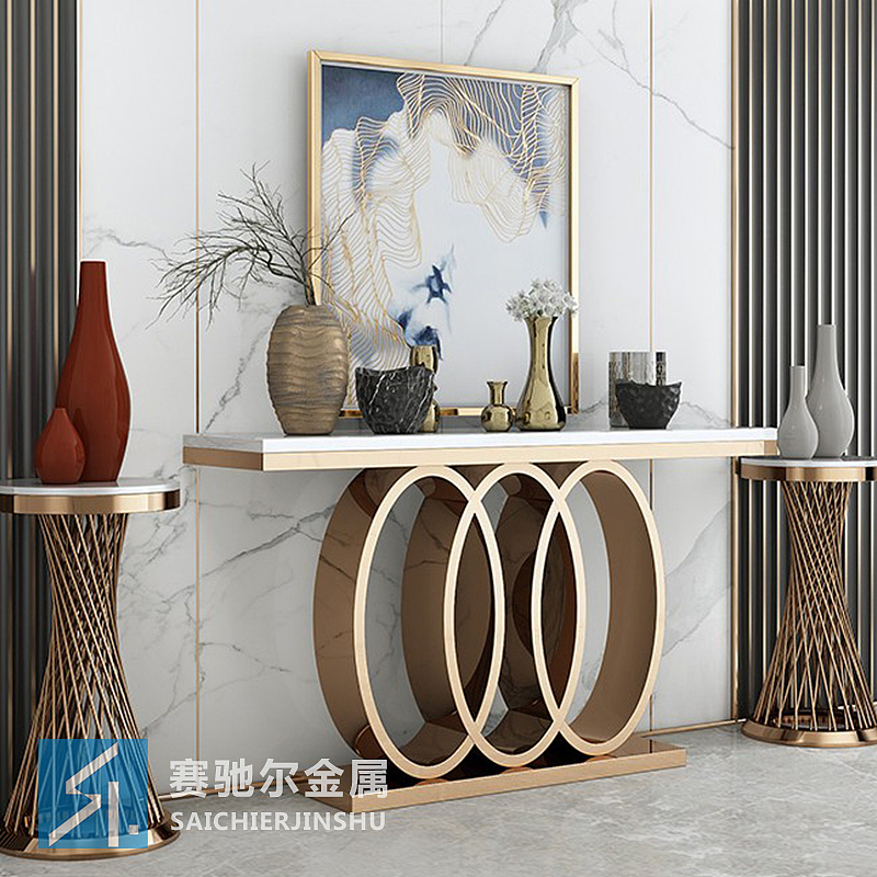 很多人都说不锈钢玄关柜茶桌架子是败笔，冷冰冰不适用（图ZMjQ0OTcwMTky） - 生活用品 - 站酷设计师赛驰尔金属原创素材 - 站酷ZCOOL