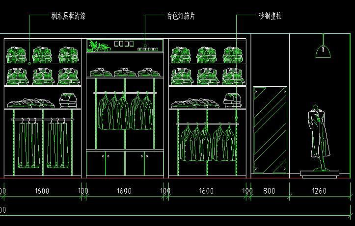 CAD工装综合性销售展厅展柜图库素材大全