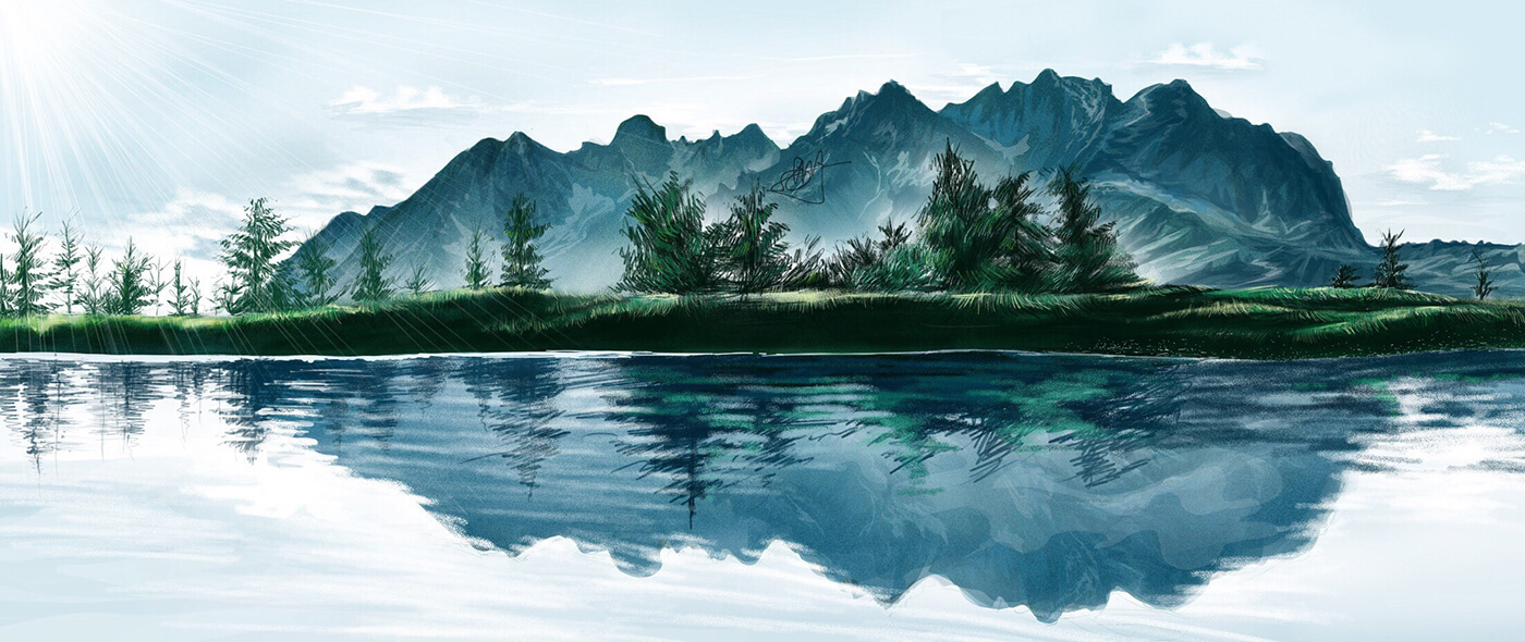 手机绘(指绘)风景|插画|插画习作|不怕热 - 原创作品 - 站酷 (zcool)