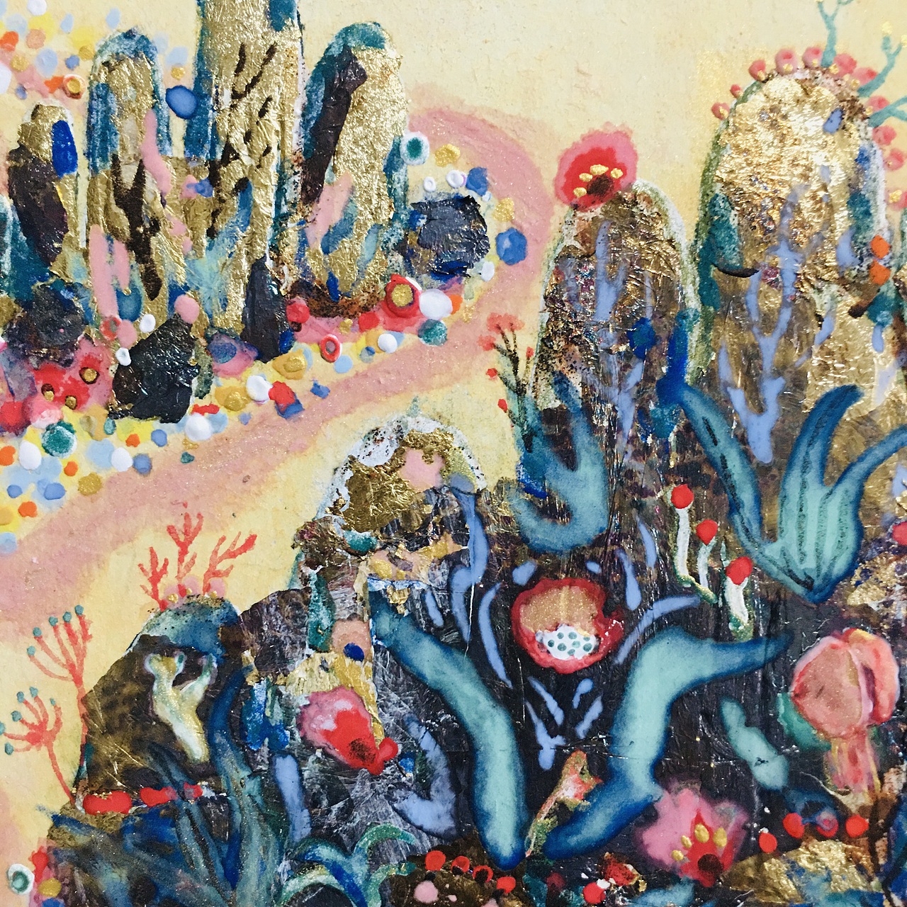 岩彩《乱花渐欲迷人眼》（图ZMzA0NjM4MjMy） - 艺术插画 - 站酷设计师亦芦花原创素材 - 站酷ZCOOL