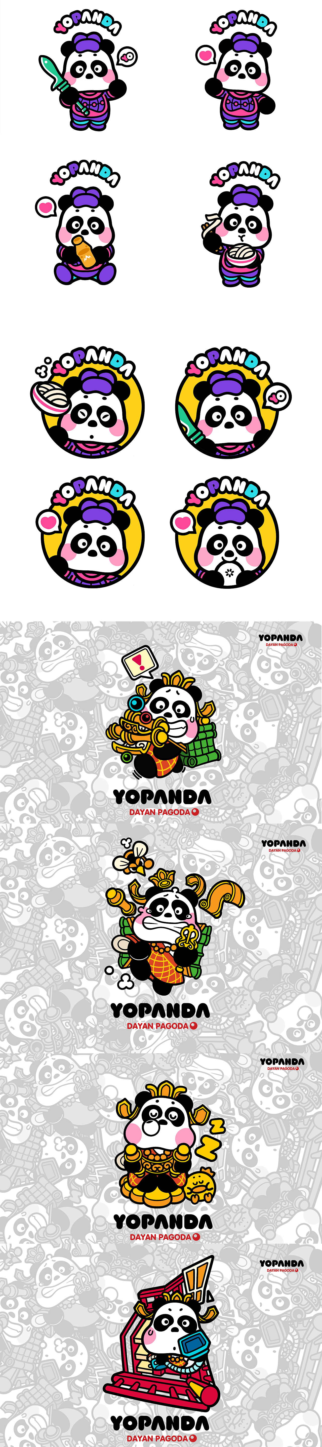 陕西历史博物馆IP项⽬目—《 《YOPANDA》 》（图ZMTkyNjI2MTY4） - IP形象 - 站酷设计师密林色彩原创素材 - 站酷ZCOOL