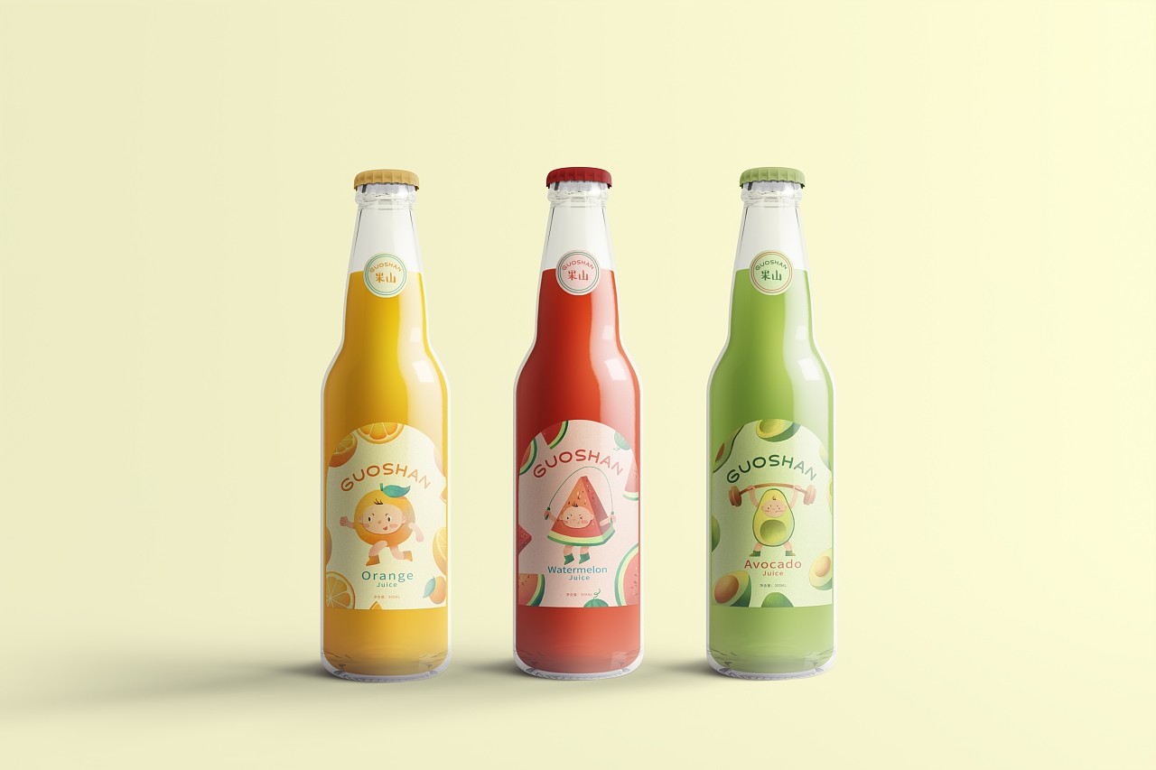 果汁饮料包装插画