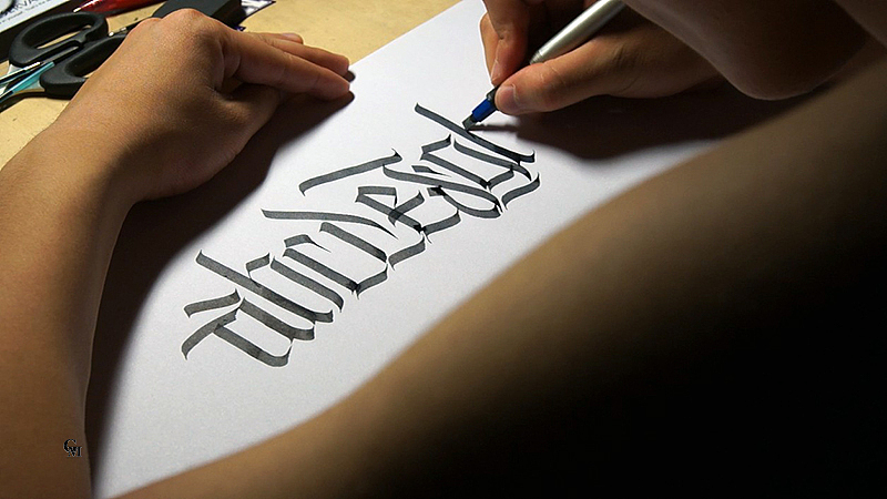 手写哥特字教程内带视频