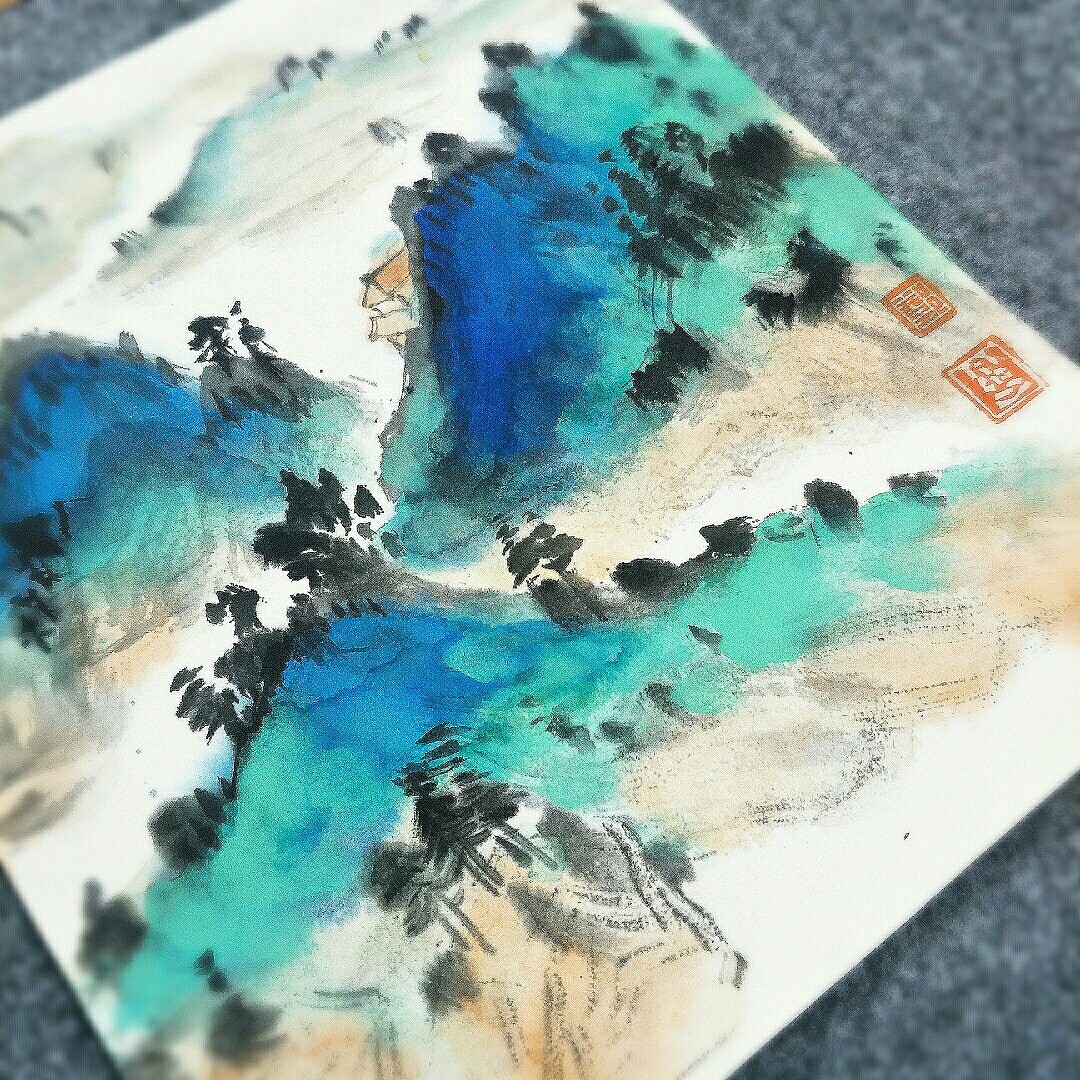 青绿山水小品 ①