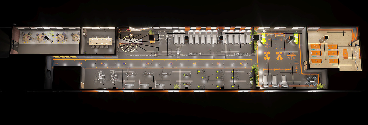 工业风格健身房