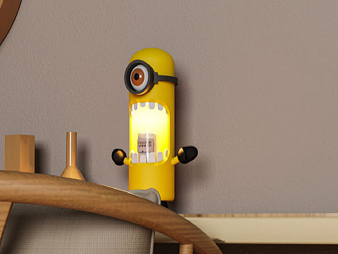 以小黄人为灵感设计的融蜡灯