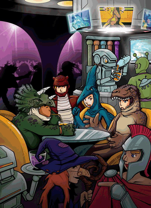 恐龙危机故事插画