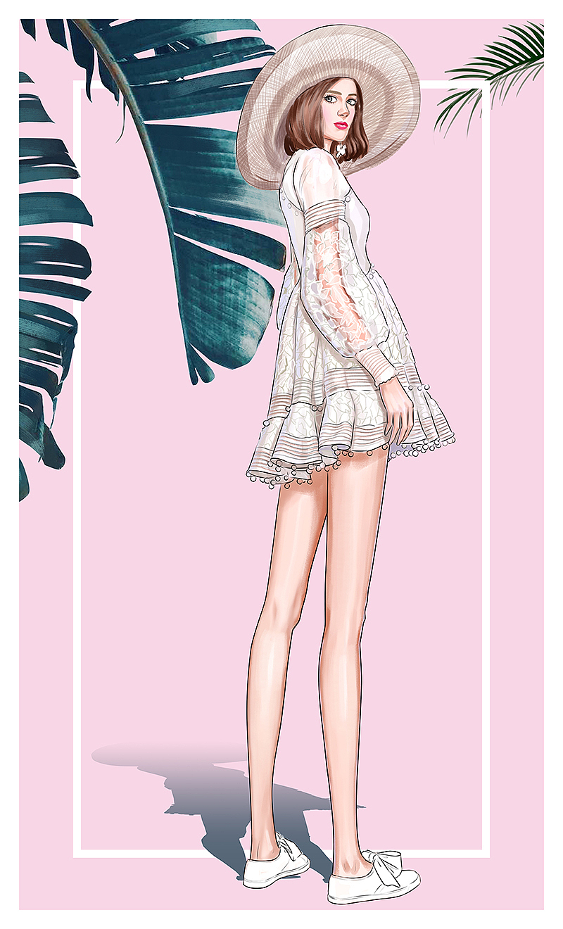 【恬静】时装插画 服装效果图