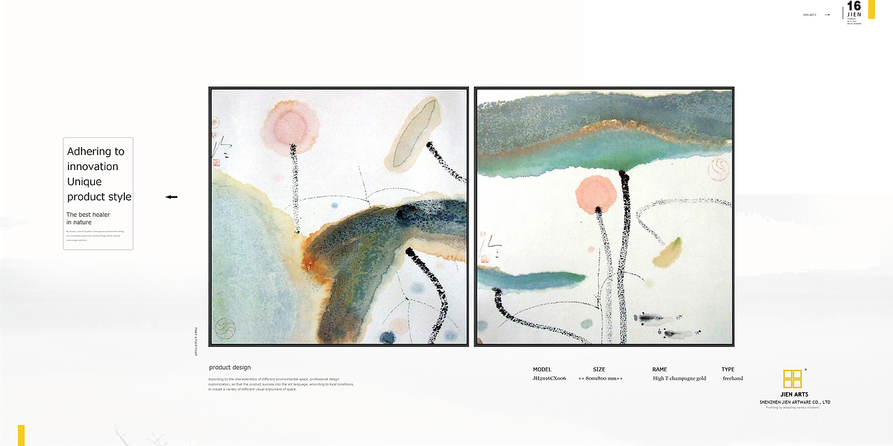 #新中式##装饰画##软装搭配##墙面挂画##酒店会所#（图ZOTI4MDg1ODA=） - 绘画 - 站酷设计师集恒工艺实物画原创素材 - 站酷ZCOOL