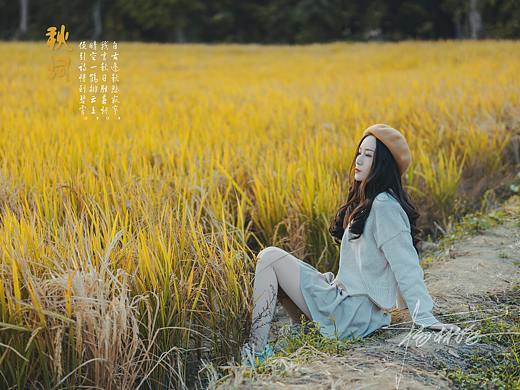 稻田人像写真女孩