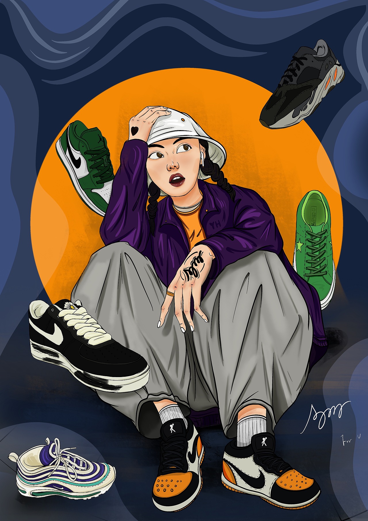 鞋狗女友|插画|新锐潮流插画|ag0ny_原创作品-站酷zcool