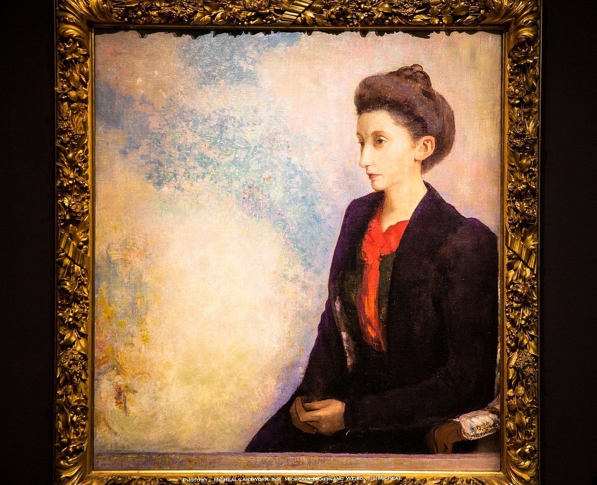 雷东少有的人像作品,背景却还是那么的梦幻