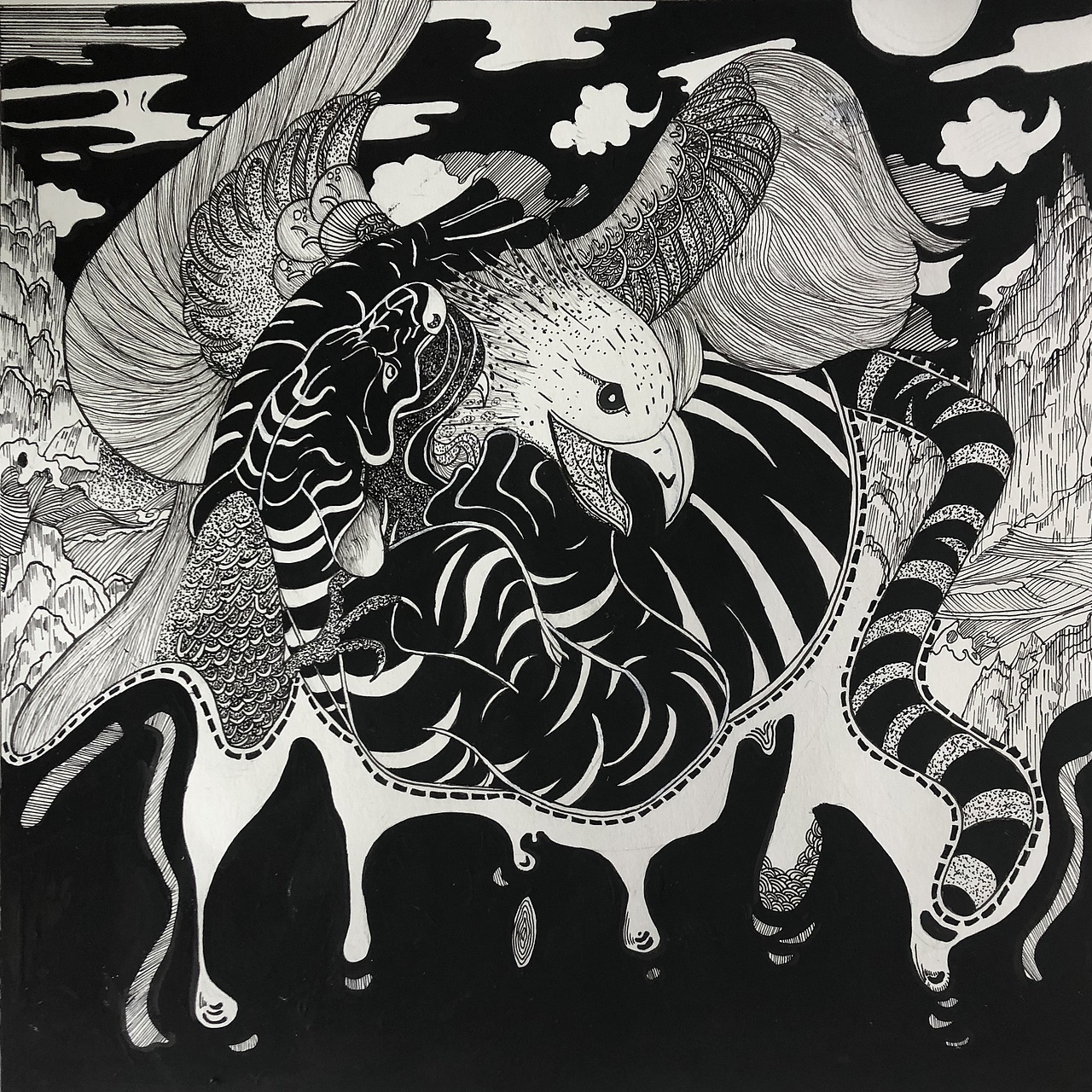 黑白装饰画（图ZMTMyMDU0NzI4） - 艺术插画 - 站酷设计师猪哥哥侃大山原创素材 - 站酷ZCOOL