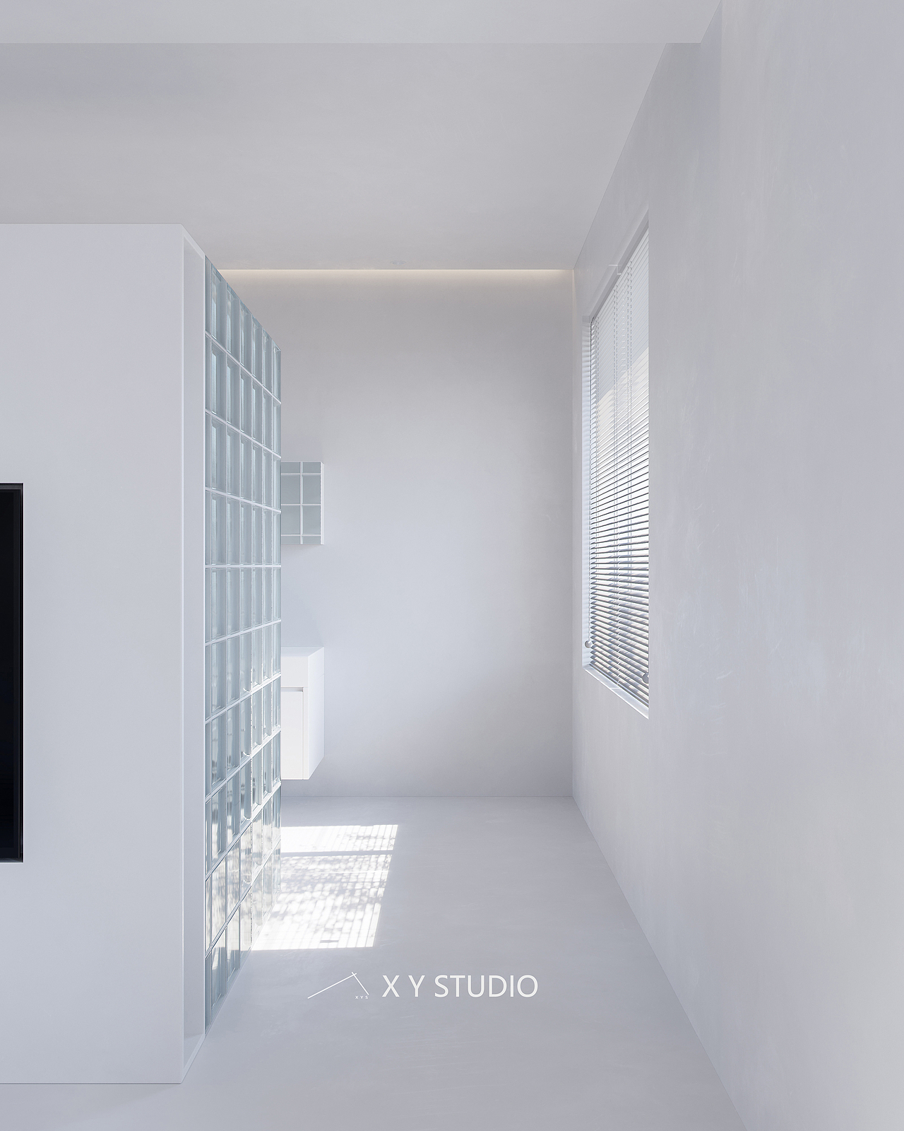 纯白空间--CR渲染·客厅