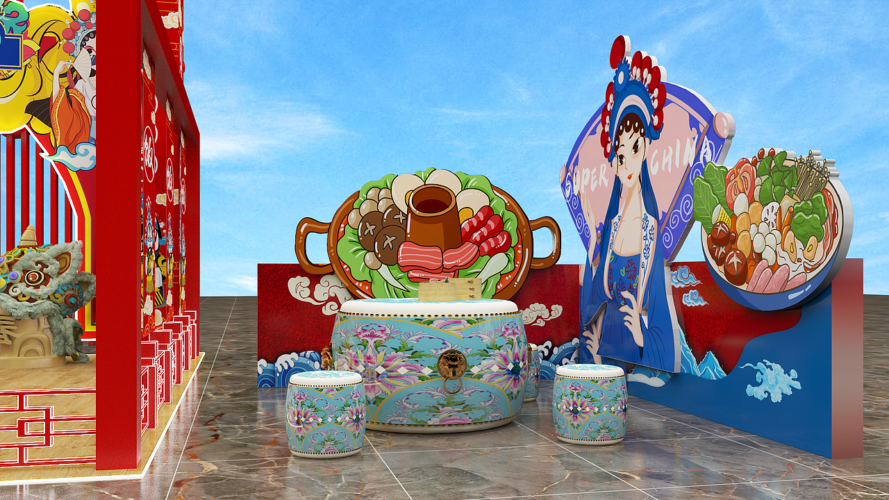 快闪店中国风（图ZMTg0MjU5NzMy） - 其他三维 - 站酷设计师合肥风策文化传媒原创素材 - 站酷ZCOOL