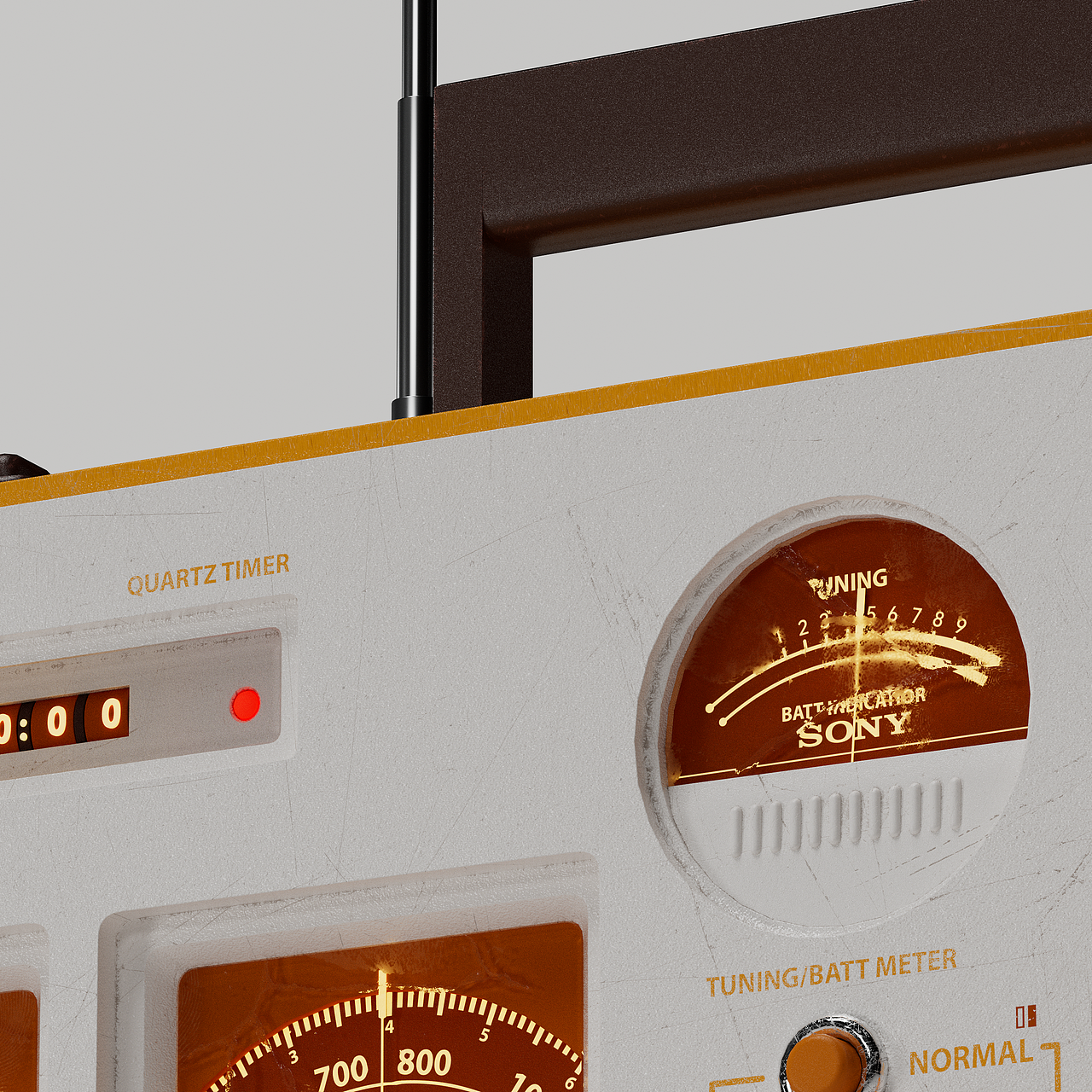 产品材质渲染练习：收音机