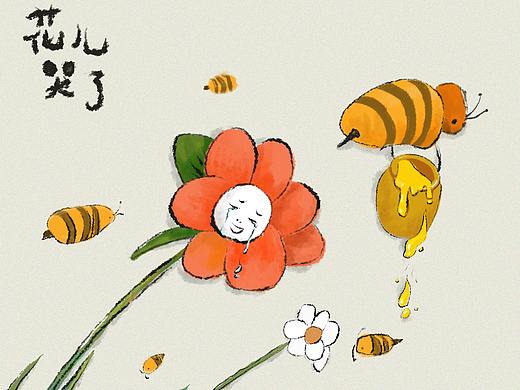蜜蜂采蜜