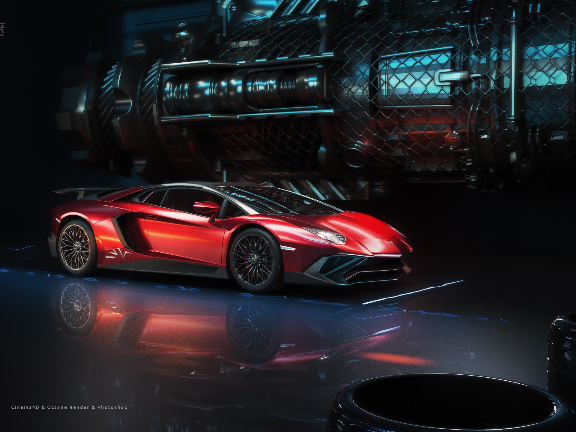 Lamborghini 兰博基尼 汽车渲染