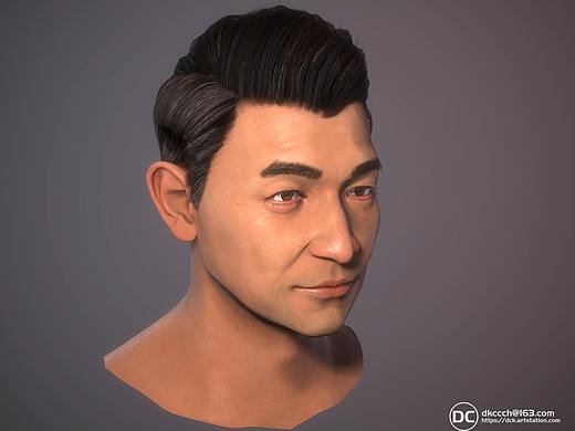 男性头部模型制作