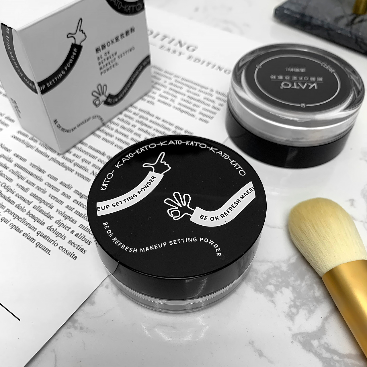 kato刷新ok定妆散粉产品拍摄(手机)
