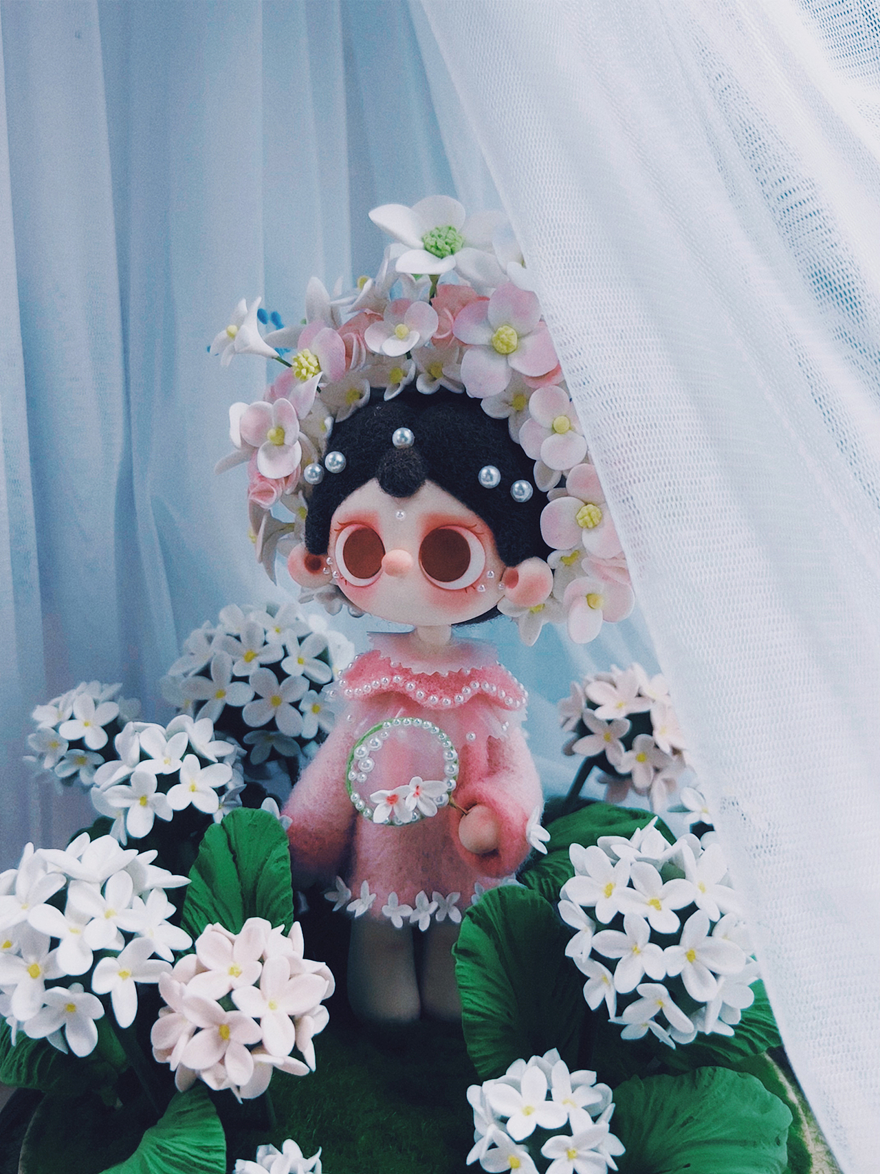 🌸（羊毛毡超轻粘土）簪花姑娘🌸（图ZMzczNTM1MDM2） - 手办/模玩 - 站酷设计师乔儿_蛮原创素材 - 站酷ZCOOL